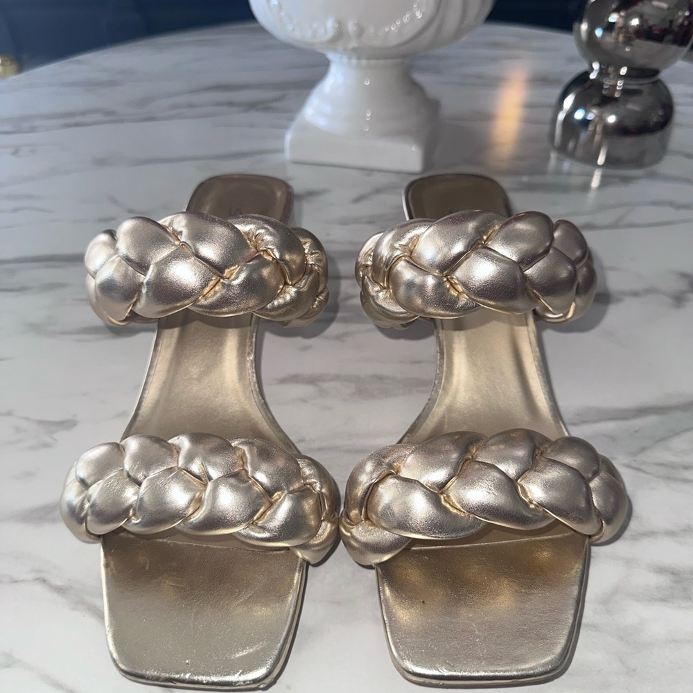 Soda Gold Braided Women's Sandals